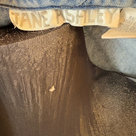 Vintage Jane Ashley Blue Denim Jumper  Sundress with Peter Pan Collar - Picture 14 of 16